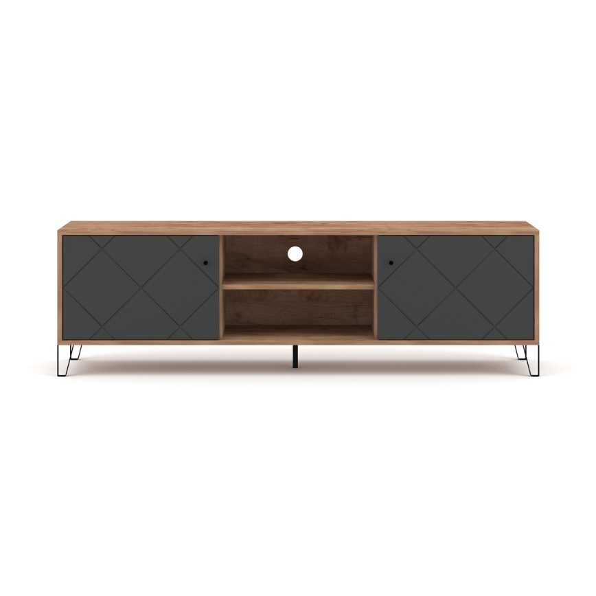 Mueble TV SULA roble craft/negro