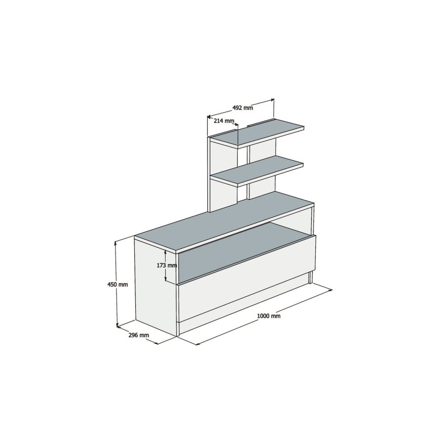 Mueble zapatero AIRY 45x100 cm marrón