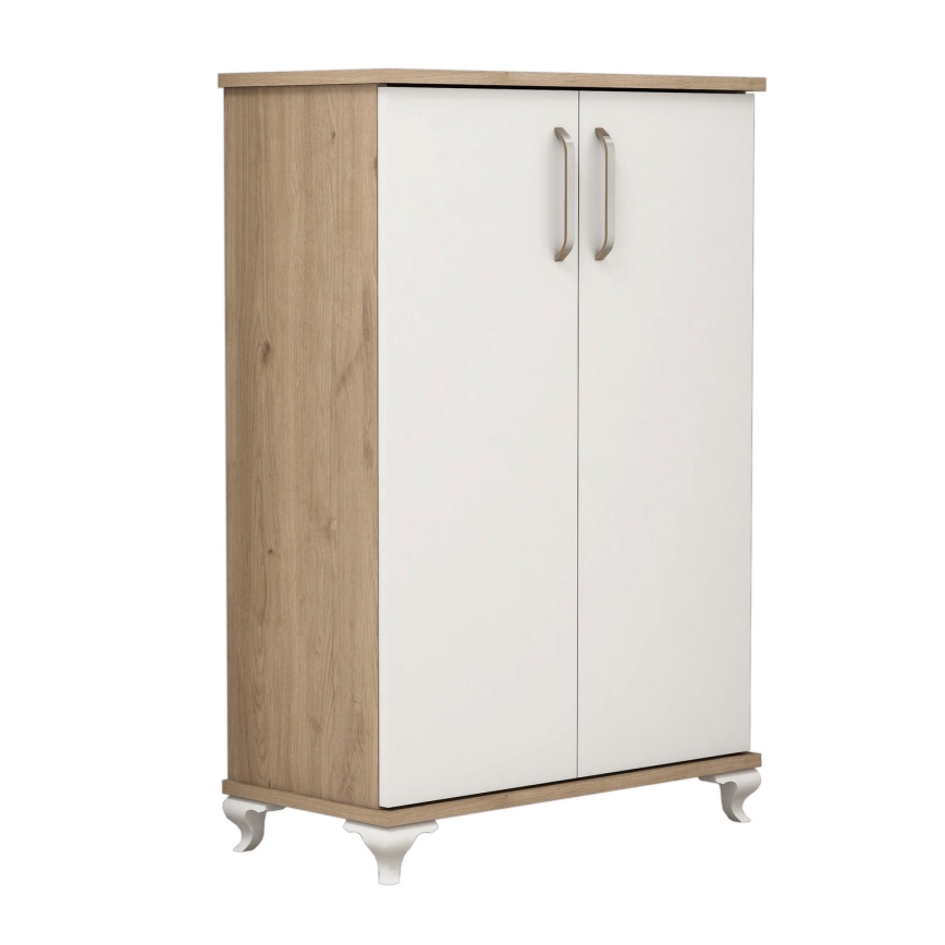 Mueble zapatero ASTA 100x72 cm blanco/beige