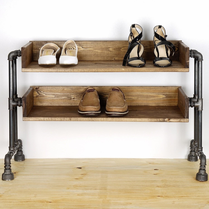Mueble zapatero BORU 50x90 cm negro/abeto