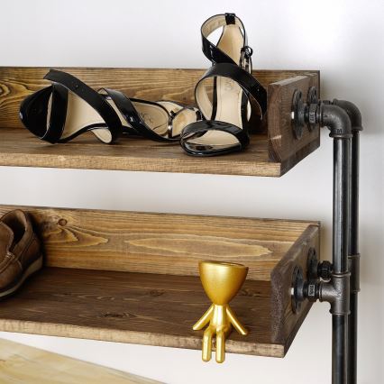 Mueble zapatero BORU 50x90 cm negro/abeto
