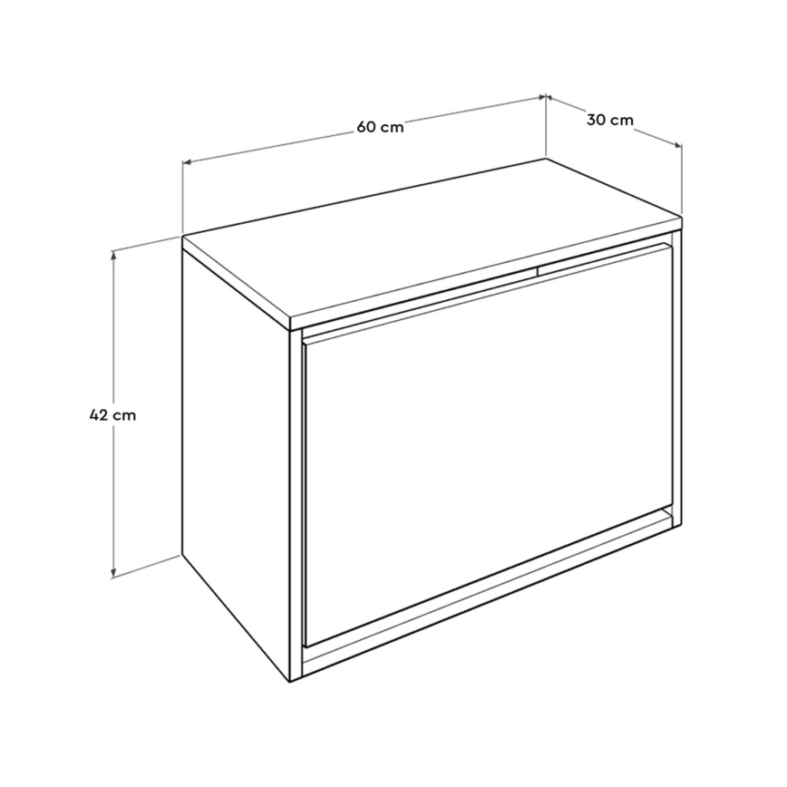 Mueble zapatero OSLO 42x60 cm marrón