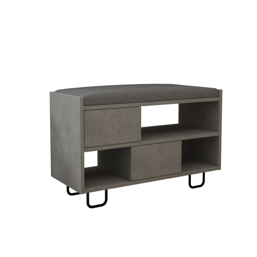 Mueble zapatero TROY 53,5x83,5 cm gris