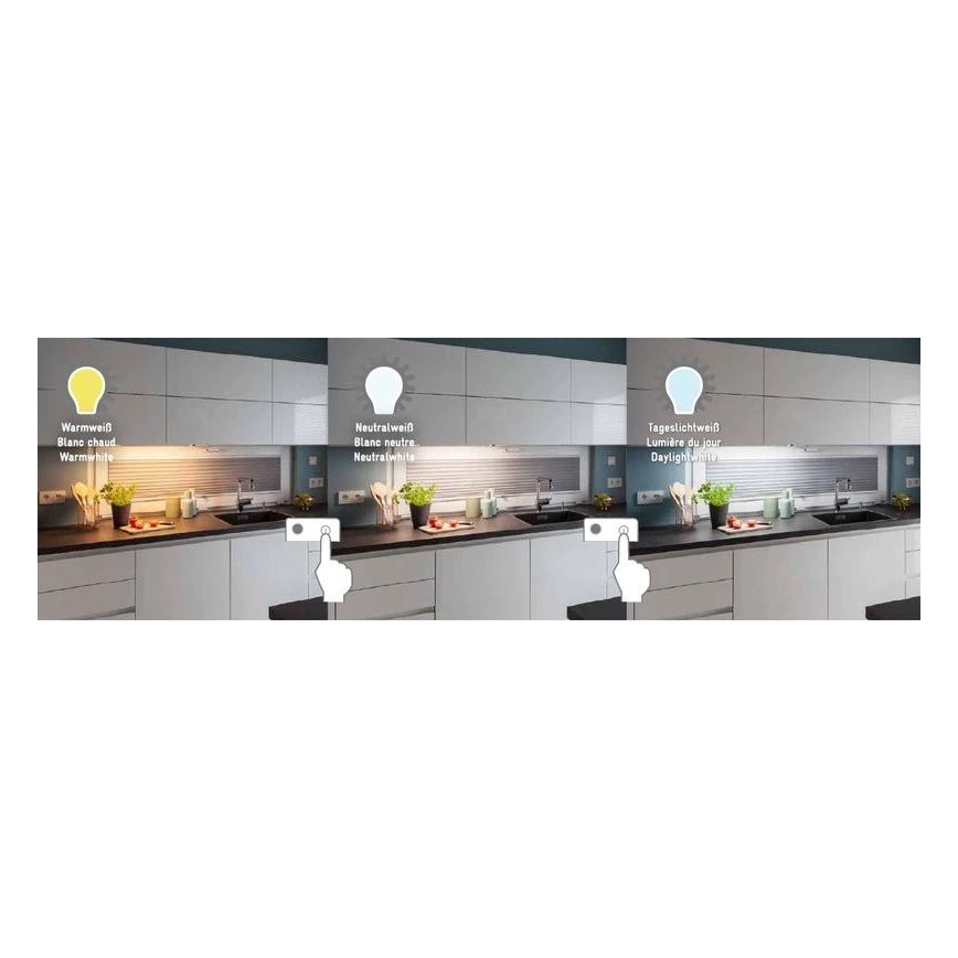 Müller-Licht - Luz LED para debajo de los muebles de cocina con sensor CASSIA LED/8W/230V