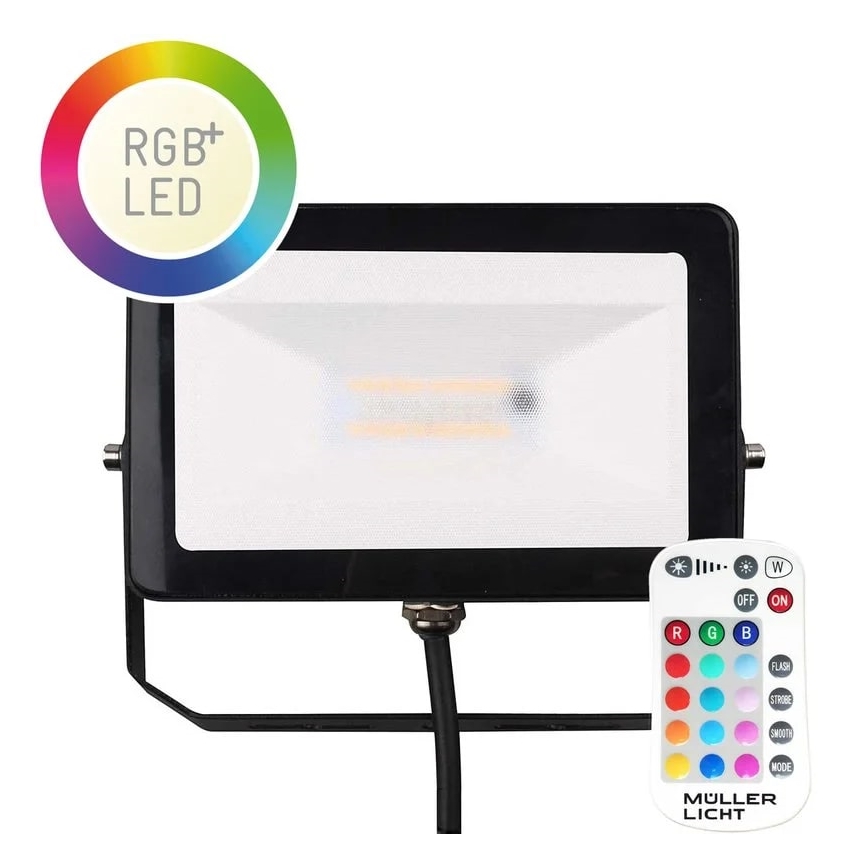 Müller-Licht - Proyector LED RGBW regulable para exteriores LED/10W/230V IP65 + control remoto