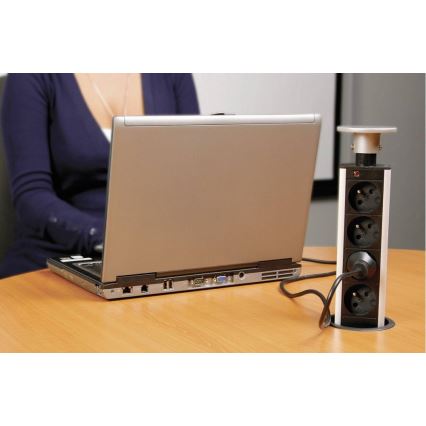 Multitoma vertical para escritorio 4x230V
