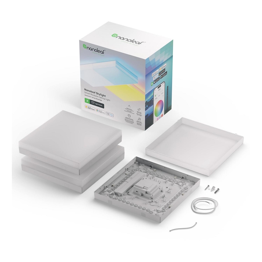 Nanoleaf - SET 3x Plafón regulable RGBW SKYLIGHT 1xLED/18W/230V + 2xLED/16W/230V 2700-6500K Wi-Fi