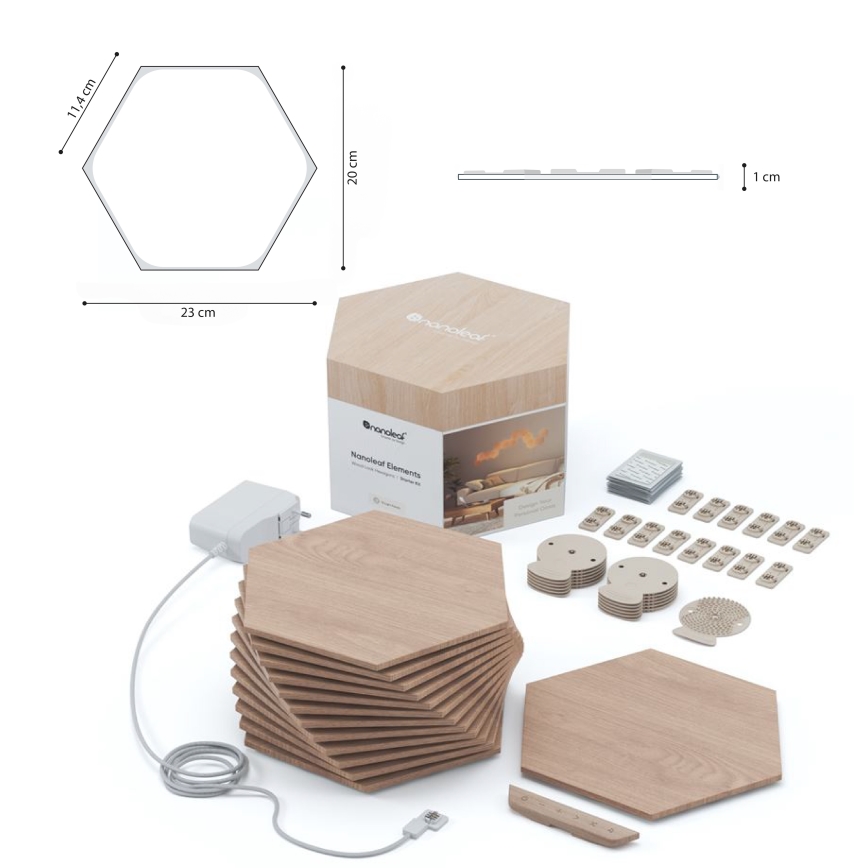 Nanoleaf - SET 13x Panel LED regulable HEXAGONS LED/2W/230V Wi-Fi