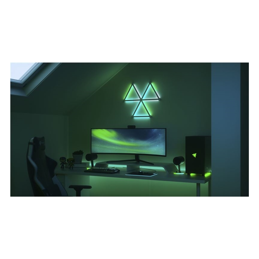 Nanoleaf NL59-K-0002LW-9PK-EU - JUEGO 9x LED RGBW Riel regulable LINES 1200-6000K Wi-Fi