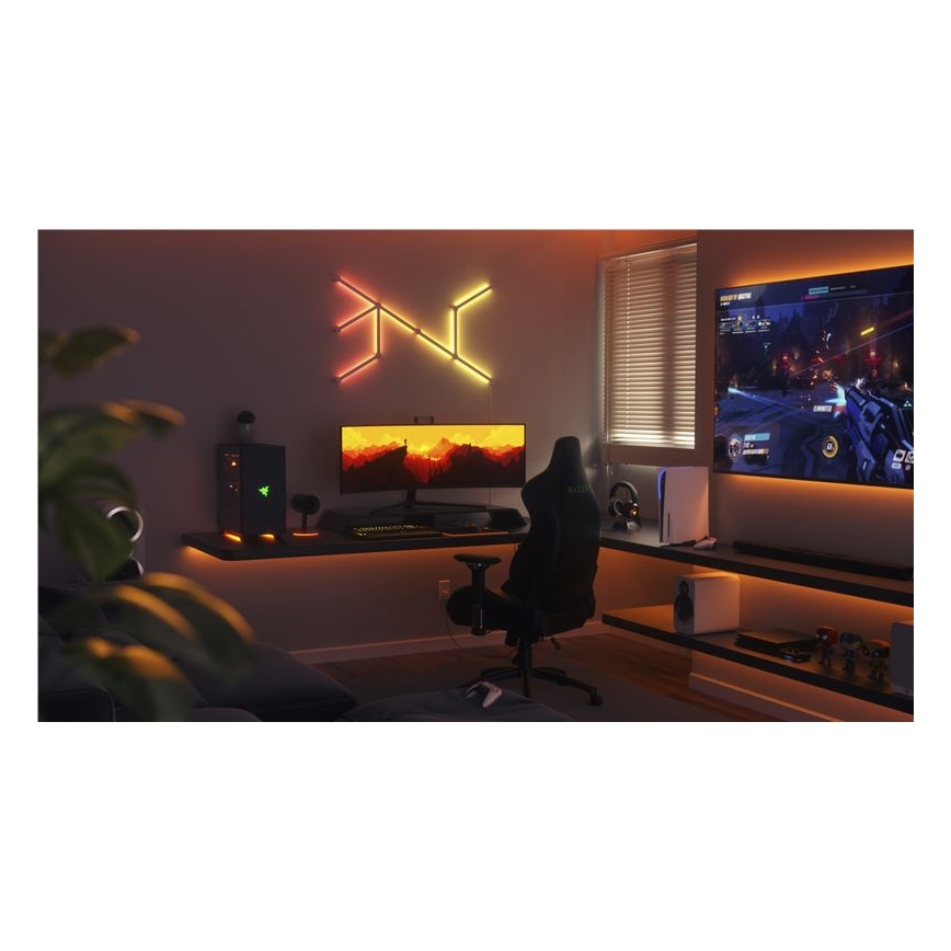Nanoleaf NL59-K-0002LW-9PK-EU - JUEGO 9x LED RGBW Riel regulable LINES 1200-6000K Wi-Fi