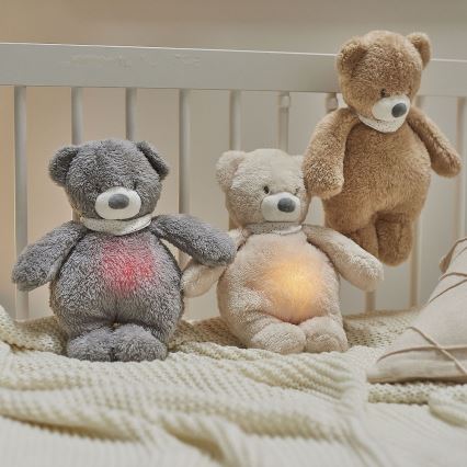 Nattou - Compañero de acurrucarse con melodía y luz SLEEPY BUNNY 4en1 beige