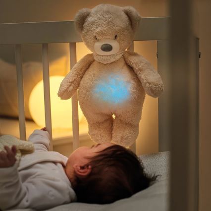 Nattou - Pelele con melodía y luz SLEEPY BEAR 4en1 beige