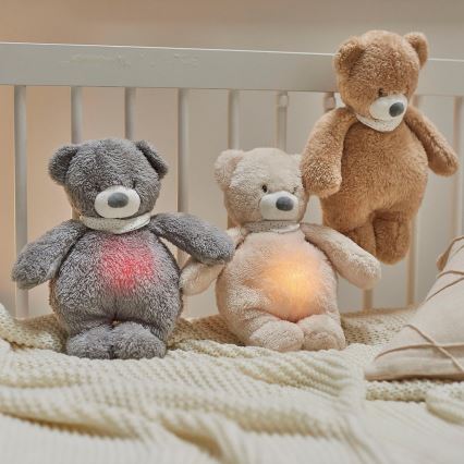 Nattou - Pelele con melodía y luz SLEEPY BEAR 4en1 gris