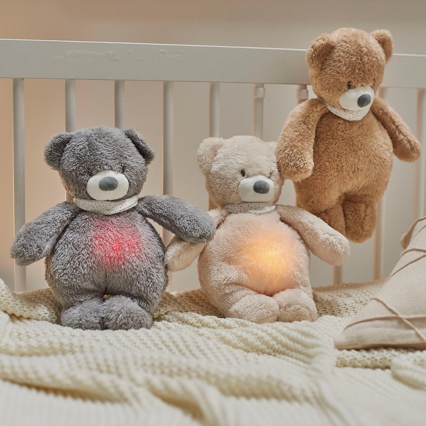 Nattou - Pelele con melodía y luz SLEEPY BEAR 4en1 gris