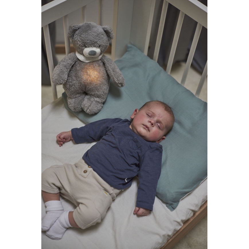 Nattou - Pelele con melodía y luz SLEEPY BEAR 4en1 gris