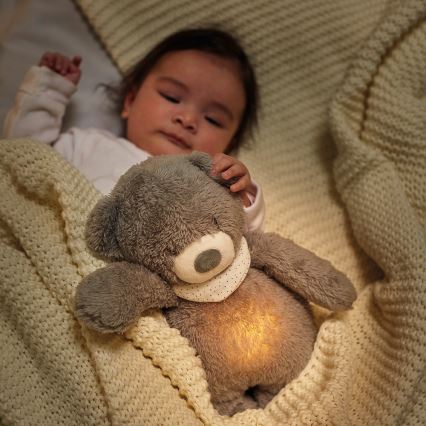 Nattou - Pelele con melodía y luz SLEEPY BEAR 4en1 gris
