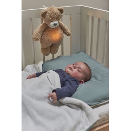 Nattou - Pelele con melodía y luz SLEEPY BEAR 4en1 marrón