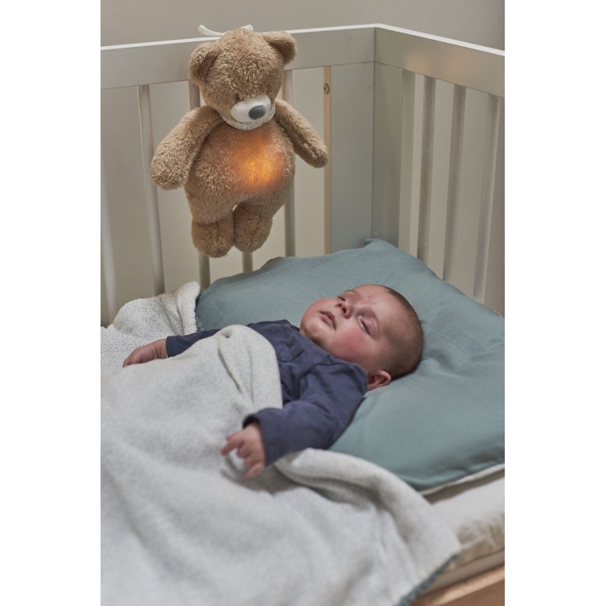 Nattou - Pelele con melodía y luz SLEEPY BEAR 4en1 marrón
