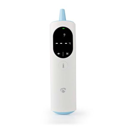 Nedis BTHTIR10WT - Termómetro infrarrojo inteligente multifuncional Tuya 2xAAA