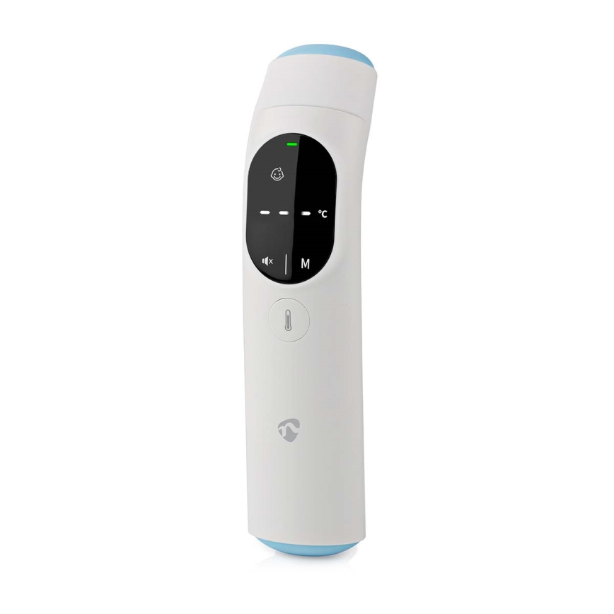 Nedis BTHTIR10WT - Termómetro infrarrojo inteligente multifuncional Tuya 2xAAA