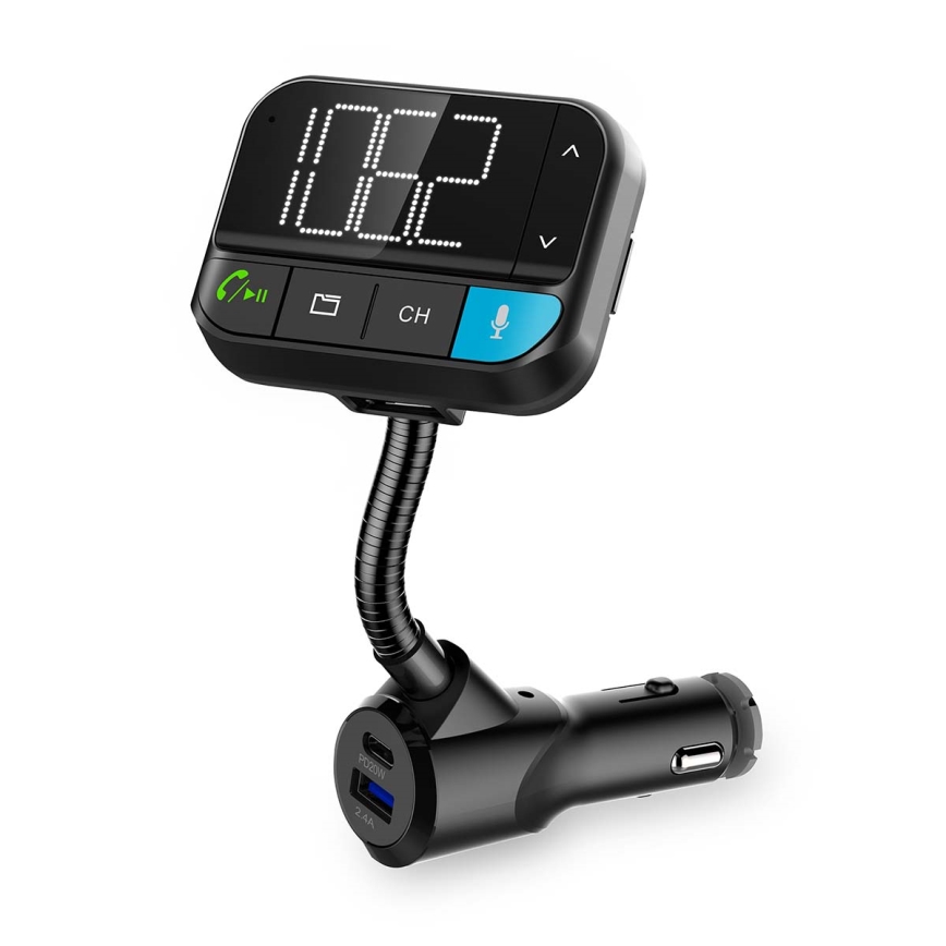 Transmisor FM para coche con función manos libres