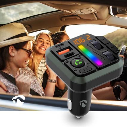Transmisor FM para coche con función manos libres