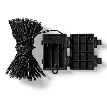 Cadena de Navidad LED 96xLED/7 funciones/3xAA 7,7m IP44 blanco cálido