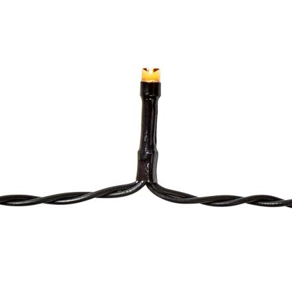 Guirnalda LED para exterior 96 LEDs/7 funciones/3xAA 7,7m IP44 blanco cálido