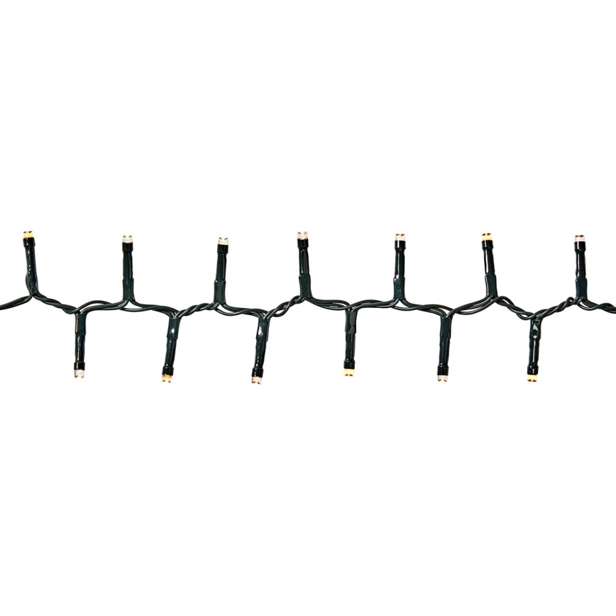 Guirnalda LED para exterior 400 LEDs/7 funciones 11 m IP44 blanco cálido