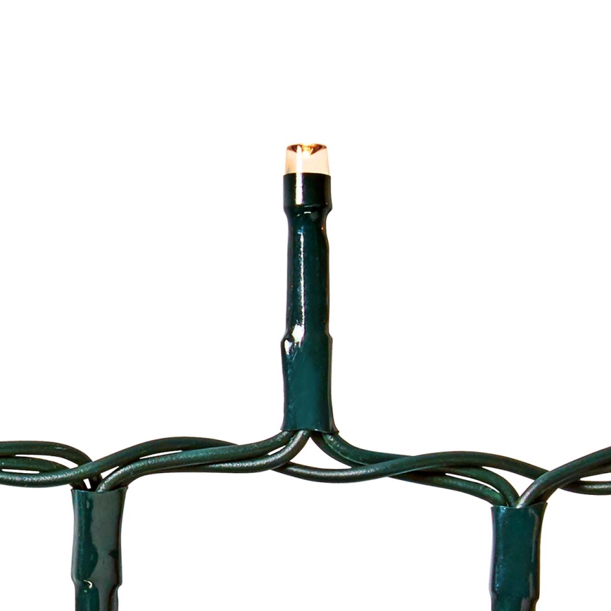 Cadena de luces LED para exterior, 700 LEDs, 7 funciones, 17 m, IP44, blanco cálido