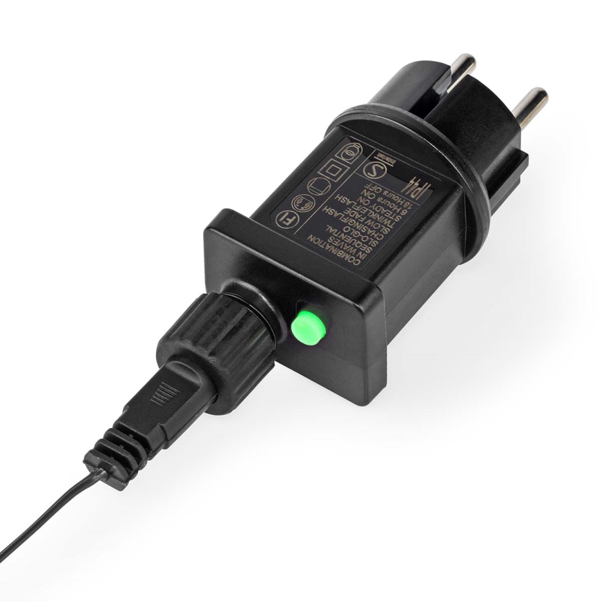 Cadena de luces LED para exterior, 768 LED, 7 funciones, 8,6 m, IP44, blanco cálido