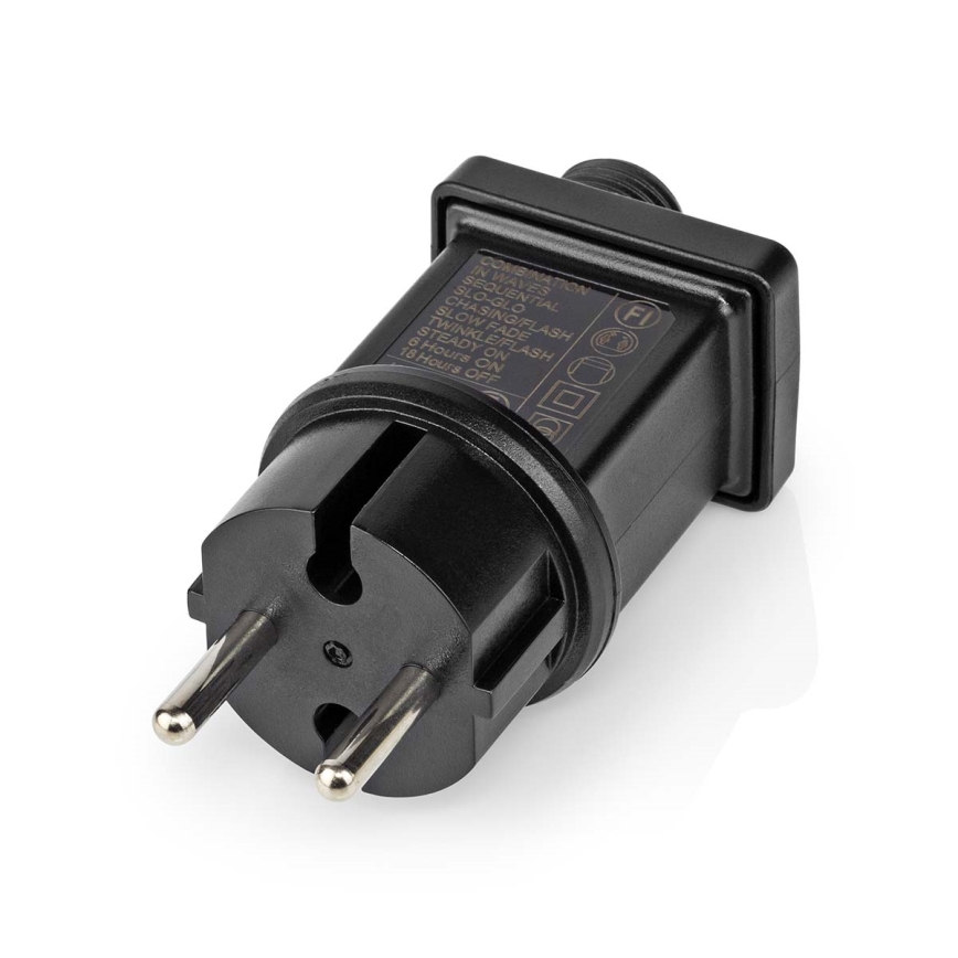 Cadena de luces LED para exterior, 768 LED, 7 funciones, 8,6 m, IP44, blanco cálido