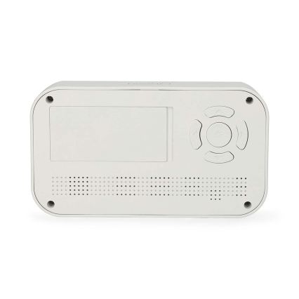 Reloj digital con alarma, termómetro e higrómetro 2xAA blanco