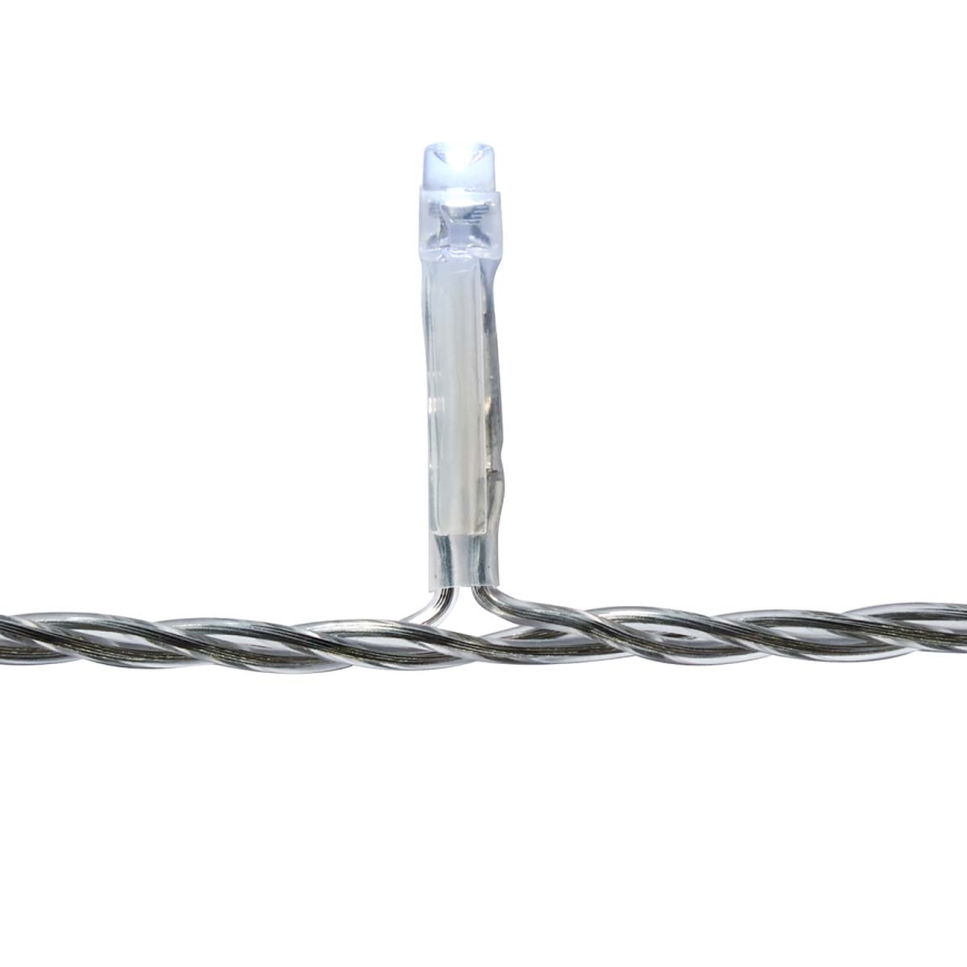 Cortina de luces LED para exterior 180xLED/7 funciones 10,9 m IP44 blanco frío
