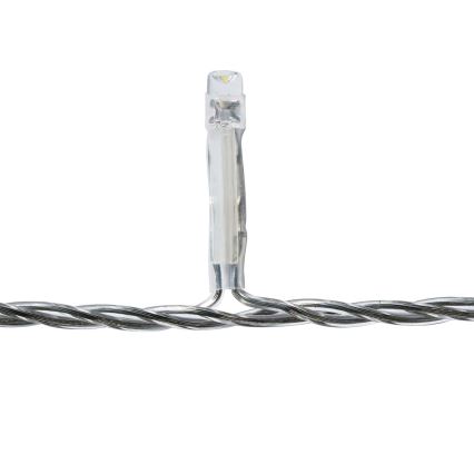 Cortina de luces LED para exterior 180xLED/7 funciones 10,9 m IP44 blanco frío