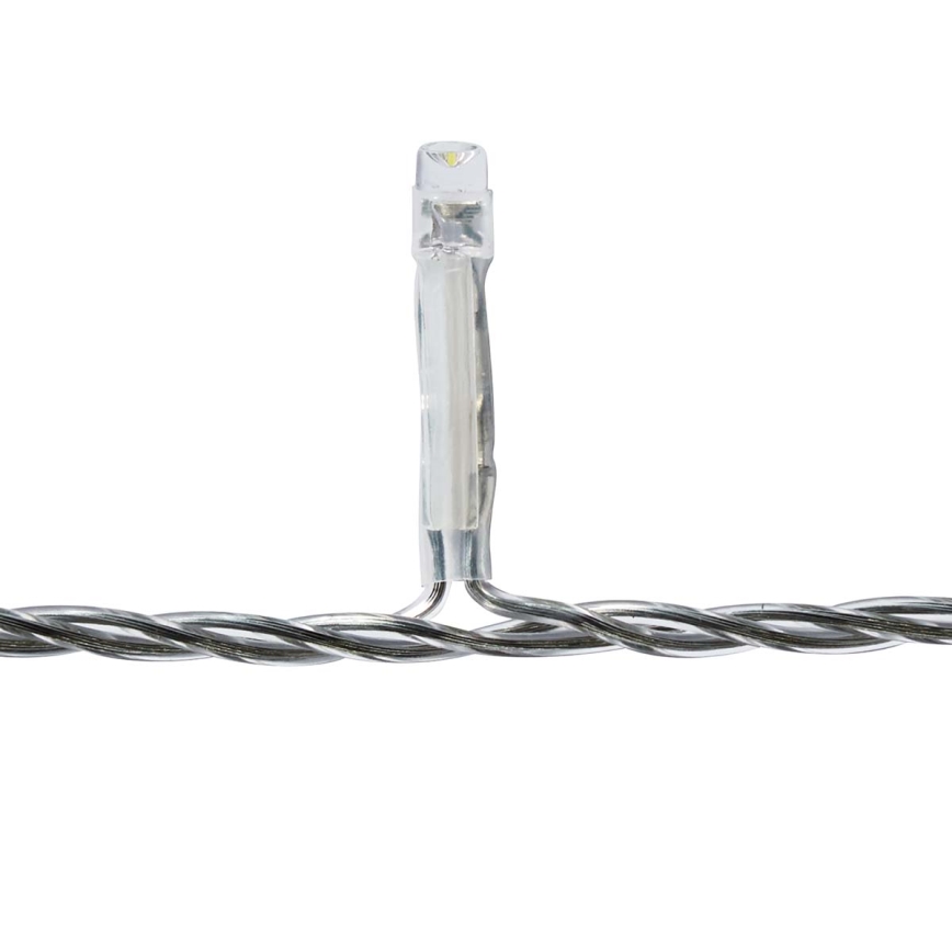 Cortina de luces LED para exterior 180xLED/7 funciones 10,9 m IP44 blanco frío