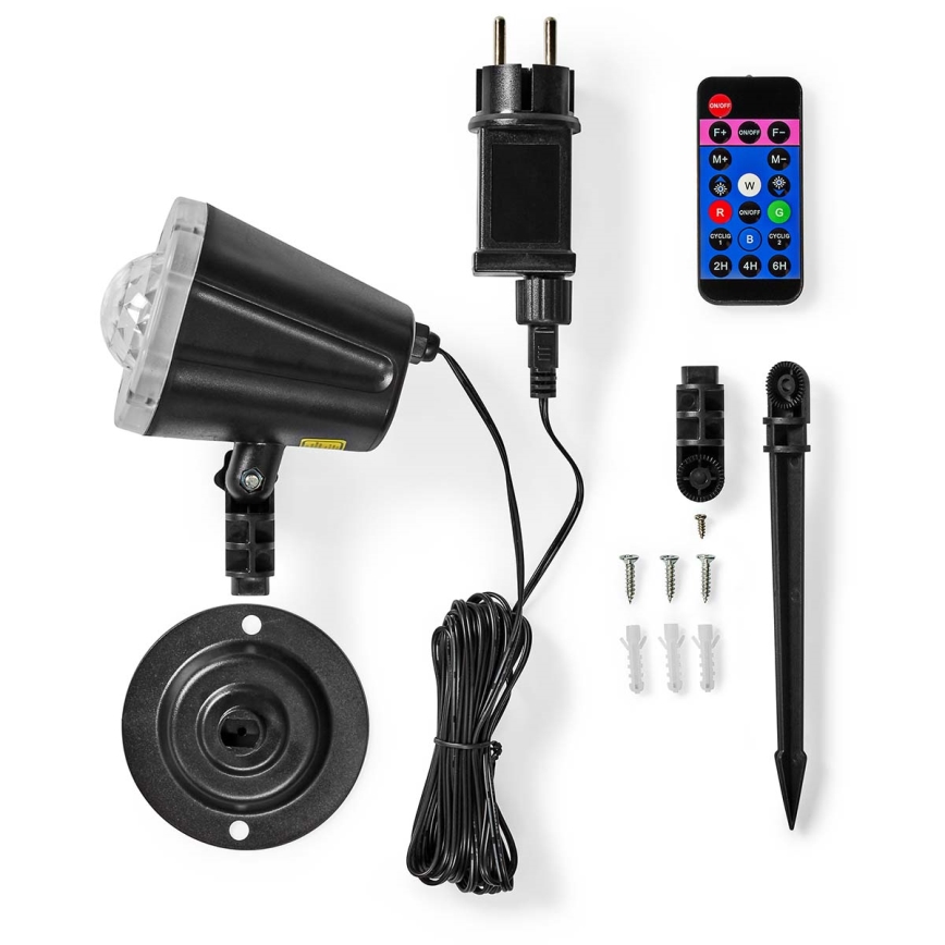 Proyector láser LED 6W/230V IP65 + mando a distancia
