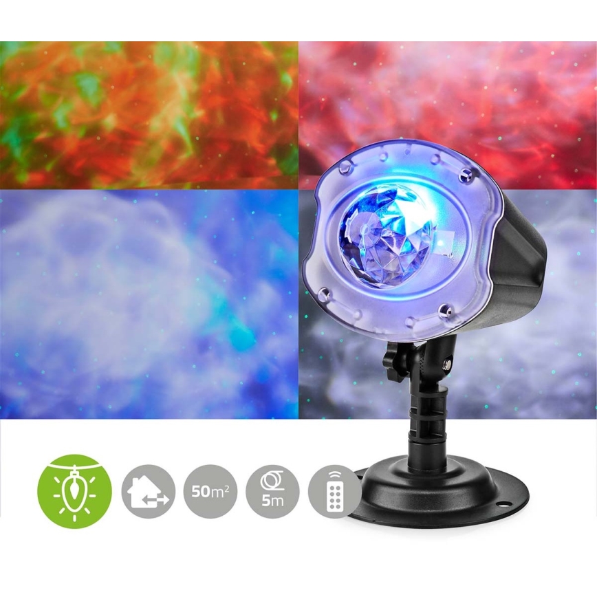 Proyector láser LED 6W/230V IP65 + mando a distancia