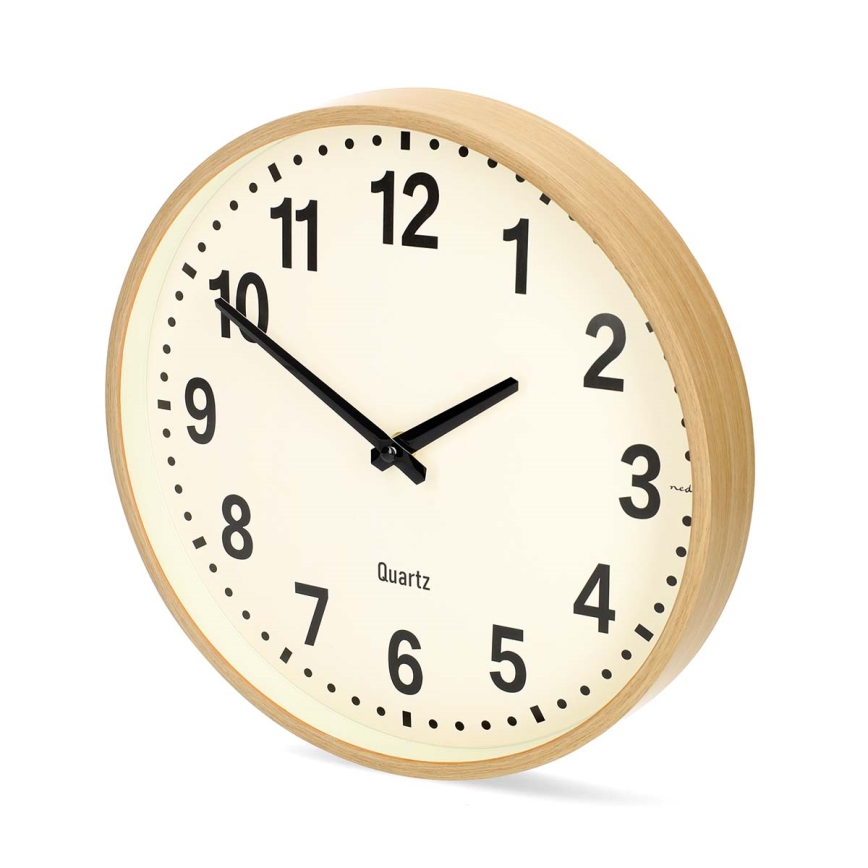 Reloj de pared, diámetro 30,8 cm, 1xAA, madera