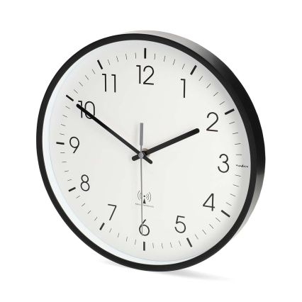 Reloj de pared Ø 30,5 cm, 1x pila AA, negro