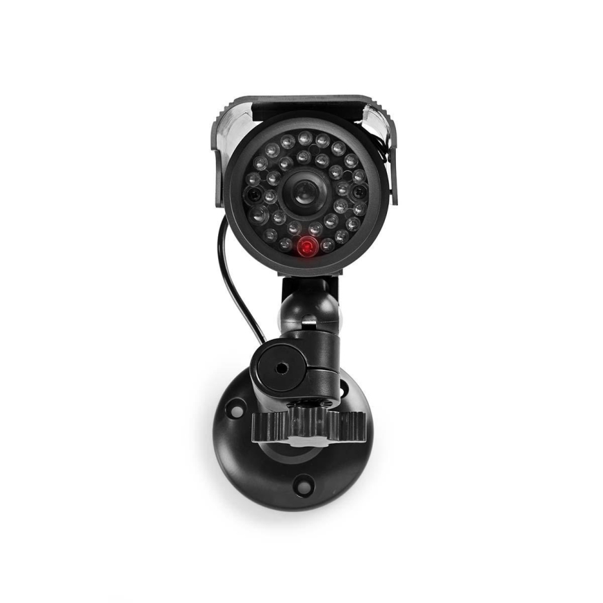 Cámara de seguridad LED simulada con panel solar 2xAA IP44