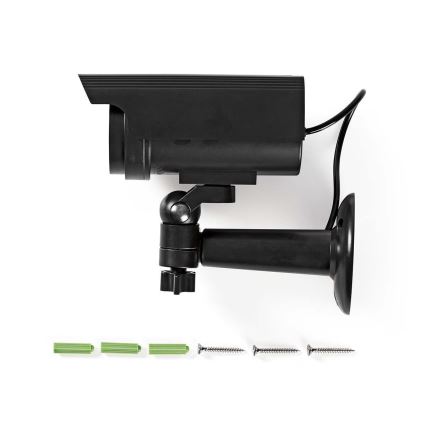 Cámara de seguridad LED simulada con panel solar 2xAA IP44