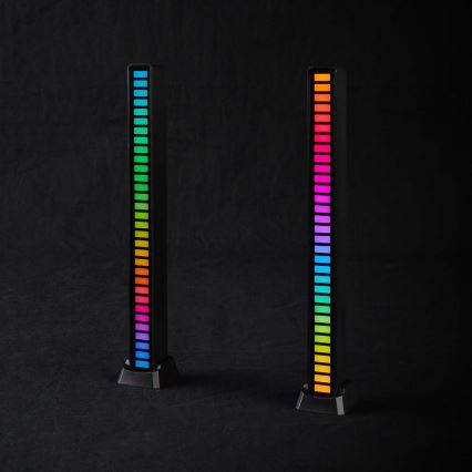 SET DE 2 lámparas de mesa recargables LED RGB LED/250 mAh