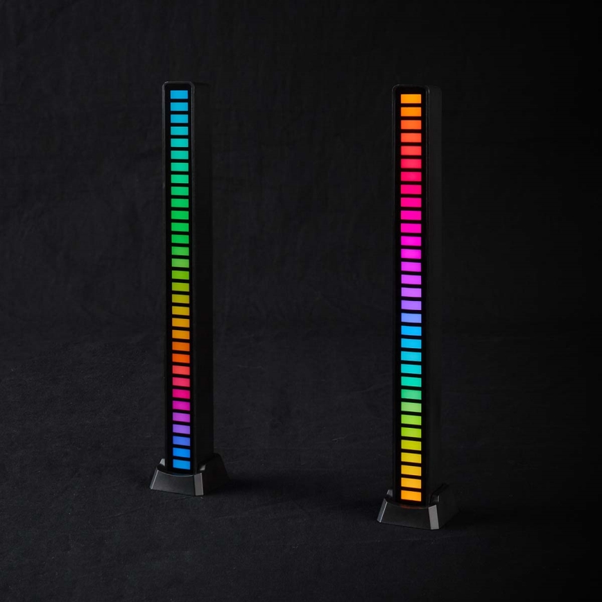 SET DE 2 lámparas de mesa recargables LED RGB LED/250 mAh