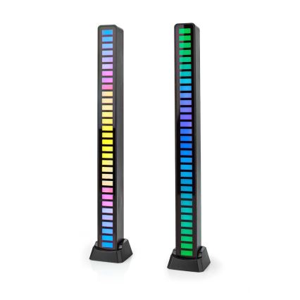 SET DE 2 lámparas de mesa recargables LED RGB LED/250 mAh