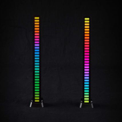 SET DE 2 lámparas de mesa recargables LED RGB LED/250 mAh