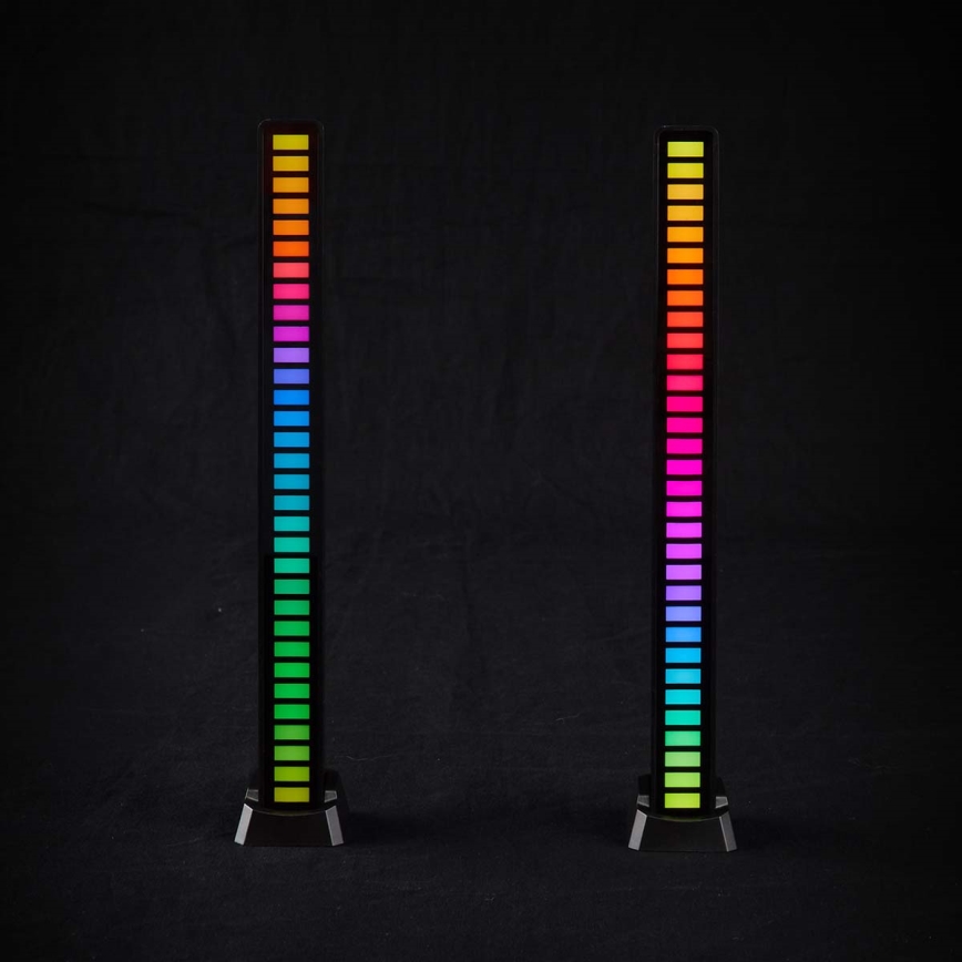 SET DE 2 lámparas de mesa recargables LED RGB LED/250 mAh