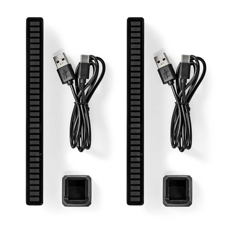 SET DE 2 lámparas de mesa recargables LED RGB LED/250 mAh