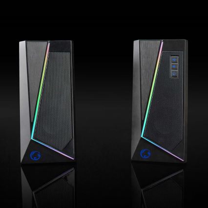 JUEGO 2x LED RGB Altavoz Gaming 18W/5V
