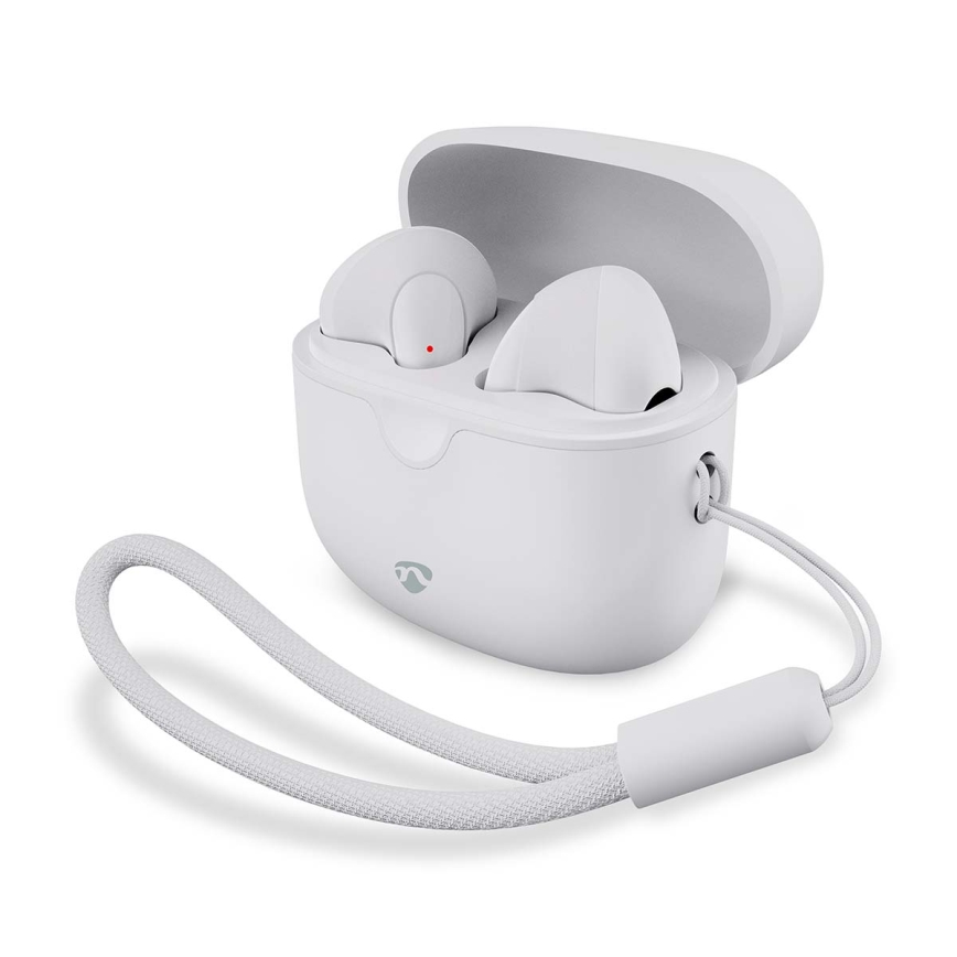 Nedis HPBT2400WT - Auriculares inalámbricos 250 mAh + 2x 30 mAh blanco